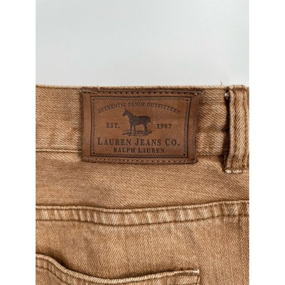 Lauren‎ Jeans Co Ralph Lauren Bootcut Jeans Studs on Side Women's Size 16 Khaki - Picture 6 of 8